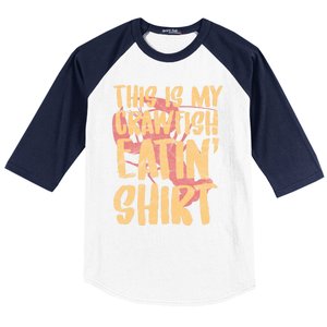 This Is My Crawfish Eatin Cute Gift Boil Season Gift Baseball Sleeve Shirt