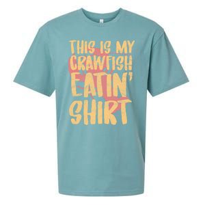 This Is My Crawfish Eatin Cute Gift Boil Season Gift Sueded Cloud Jersey T-Shirt