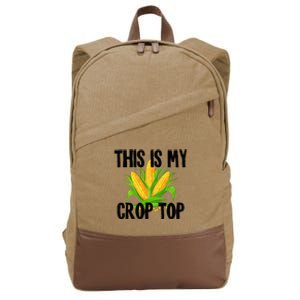 This is My Crop Top Hilarious Funny Meme Cotton Canvas Backpack