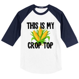 This is My Crop Top Hilarious Funny Meme Baseball Sleeve Shirt