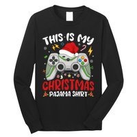 This Is My Christmas Pajama Video Game Gamer Boy Teens Long Sleeve Shirt