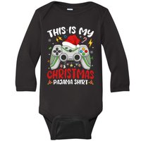 This Is My Christmas Pajama Video Game Gamer Boy Teens Baby Long Sleeve Bodysuit