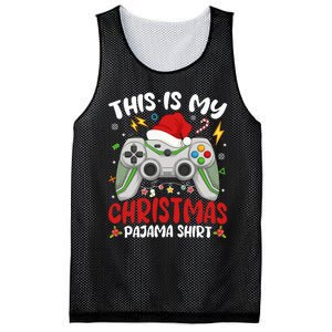 This Is My Christmas Pajama Video Game Gamer Boy Teens Mesh Reversible Basketball Jersey Tank