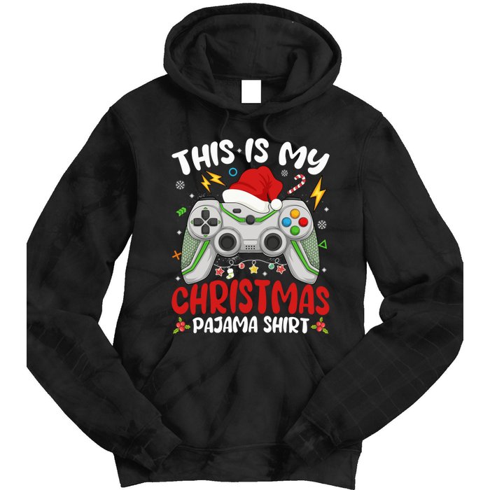 This Is My Christmas Pajama Video Game Gamer Boy Teens Tie Dye Hoodie