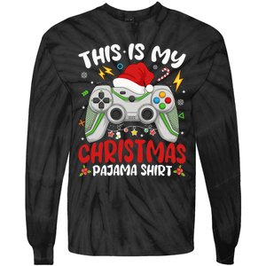 This Is My Christmas Pajama Video Game Gamer Boy Teens Tie-Dye Long Sleeve Shirt