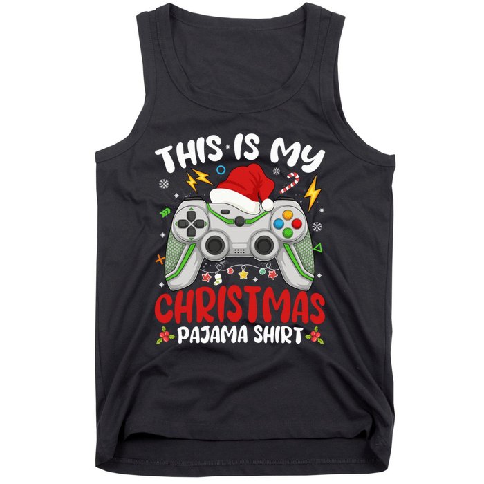 This Is My Christmas Pajama Video Game Gamer Boy Teens Tank Top