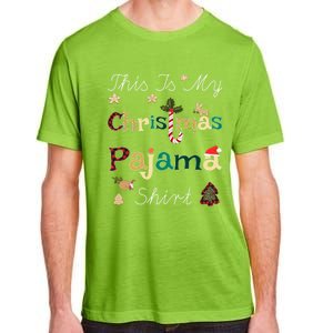 This Is My Christmas Pajama Funny Gift Red Plaid Funny Ugly Xmas Gift Adult ChromaSoft Performance T-Shirt