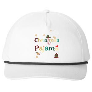 This Is My Christmas Pajama Funny Gift Red Plaid Funny Ugly Xmas Gift Snapback Five-Panel Rope Hat