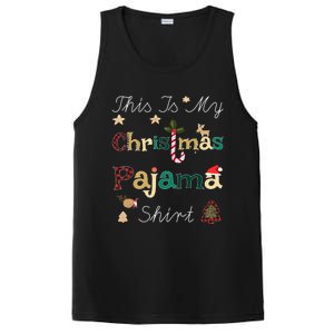 This Is My Christmas Pajama Funny Gift Red Plaid Funny Ugly Xmas Gift PosiCharge Competitor Tank