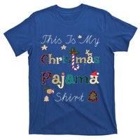 This Is My Christmas Pajama Funny Gift Red Plaid Funny Ugly Xmas Gift T-Shirt