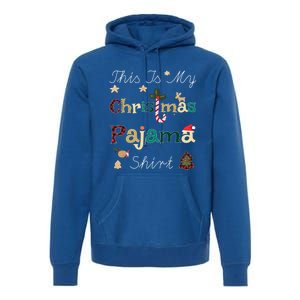 This Is My Christmas Pajama Funny Gift Red Plaid Funny Ugly Xmas Gift Premium Hoodie