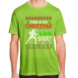 This Is My Christmas Pajama Ugly Sweater Fencing Meaningful Gift Adult ChromaSoft Performance T-Shirt