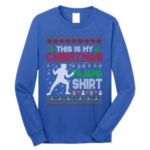 This Is My Christmas Pajama Ugly Sweater Fencing Meaningful Gift Long Sleeve Shirt