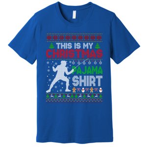 This Is My Christmas Pajama Ugly Sweater Fencing Meaningful Gift Premium T-Shirt