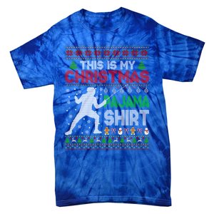 This Is My Christmas Pajama Ugly Sweater Fencing Meaningful Gift Tie-Dye T-Shirt