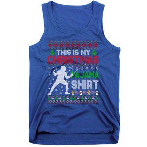 This Is My Christmas Pajama Ugly Sweater Fencing Meaningful Gift Tank Top