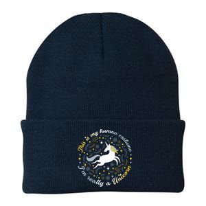 This Is My Human Costume IM Really A Unicorn Funny Knit Cap Winter Beanie