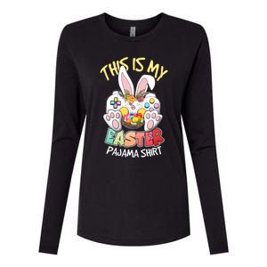 This Is My Easter Pajama Gift Game Control Basket Gaming Gift Womens Cotton Relaxed Long Sleeve T-Shirt