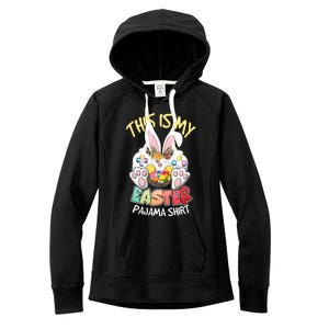 This Is My Easter Pajama Gift Game Control Basket Gaming Gift Women's Fleece Hoodie