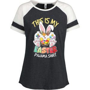 This Is My Easter Pajama Gift Game Control Basket Gaming Gift Enza Ladies Jersey Colorblock Tee