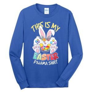 This Is My Easter Pajama Gift Game Control Basket Gaming Gift Tall Long Sleeve T-Shirt