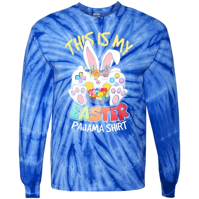 This Is My Easter Pajama Gift Game Control Basket Gaming Gift Tie-Dye Long Sleeve Shirt