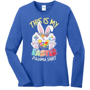 This Is My Easter Pajama Gift Game Control Basket Gaming Gift Ladies Long Sleeve Shirt