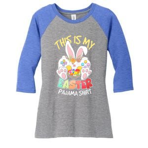 This Is My Easter Pajama Gift Game Control Basket Gaming Gift Women's Tri-Blend 3/4-Sleeve Raglan Shirt