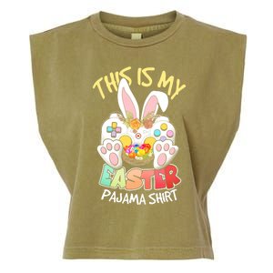 This Is My Easter Pajama Gift Game Control Basket Gaming Gift Garment-Dyed Women's Muscle Tee