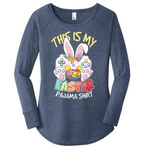 This Is My Easter Pajama Gift Game Control Basket Gaming Gift Women's Perfect Tri Tunic Long Sleeve Shirt