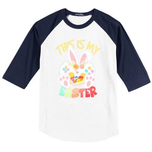 This Is My Easter Pajama Gift Game Control Basket Gaming Gift Baseball Sleeve Shirt