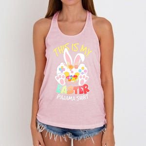 This Is My Easter Pajama Gift Game Control Basket Gaming Gift Women's Knotted Racerback Tank