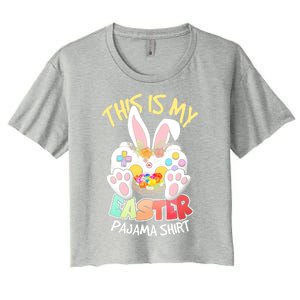 This Is My Easter Pajama Gift Game Control Basket Gaming Gift Women's Crop Top Tee