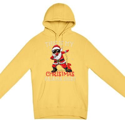 This Is My Christmas Pajama Dabbing African American Santa Premium Pullover Hoodie