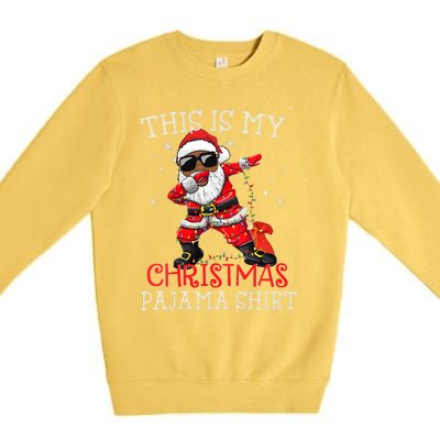 This Is My Christmas Pajama Dabbing African American Santa Premium Crewneck Sweatshirt