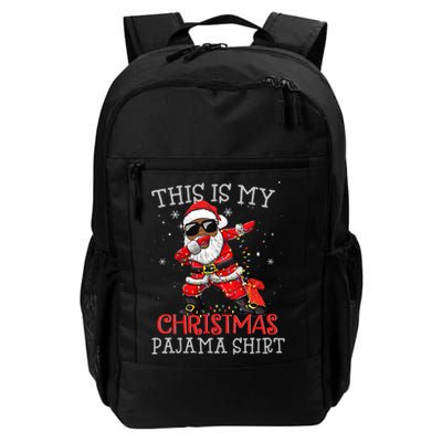 This Is My Christmas Pajama Dabbing African American Santa Backpack