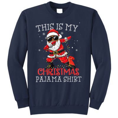 This Is My Christmas Pajama Dabbing African American Santa Sweatshirt