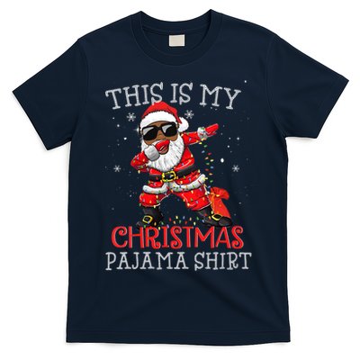 This Is My Christmas Pajama Dabbing African American Santa T-Shirt