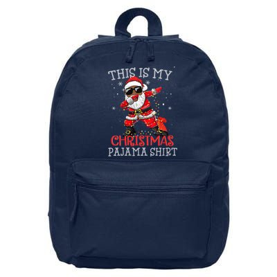 This Is My Christmas Pajama Dabbing African American Santa 16 in Basic Backpack