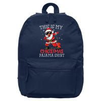 This Is My Christmas Pajama Dabbing African American Santa 16 in Basic Backpack