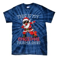 This Is My Christmas Pajama Dabbing African American Santa Tie-Dye T-Shirt