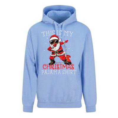 This Is My Christmas Pajama Dabbing African American Santa Unisex Surf Hoodie