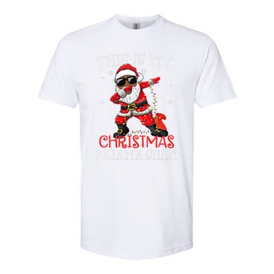 This Is My Christmas Pajama Dabbing African American Santa Softstyle CVC T-Shirt