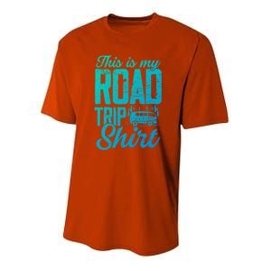 This Is My Road Trip Gift For Family Vacation Gift Youth Performance Sprint T-Shirt