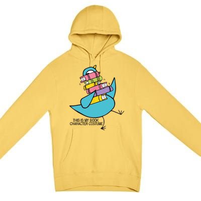 This Is My Book Character Costume Funny Pigeon Reading Premium Pullover Hoodie