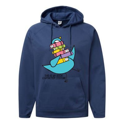 This Is My Book Character Costume Funny Pigeon Reading Performance Fleece Hoodie