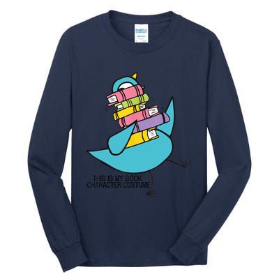 This Is My Book Character Costume Funny Pigeon Reading Tall Long Sleeve T-Shirt