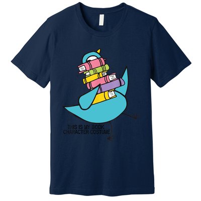 This Is My Book Character Costume Funny Pigeon Reading Premium T-Shirt