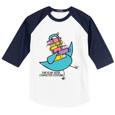 This Is My Book Character Costume Funny Pigeon Reading Baseball Sleeve Shirt