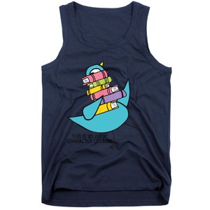 This Is My Book Character Costume Funny Pigeon Reading Tank Top